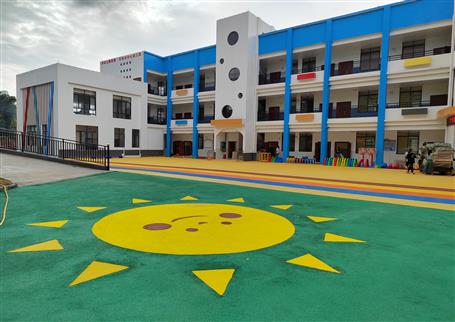 【“兩個年”雙提升】桂海分公司承建的百林鄉(xiāng)中心幼兒園順利開園！