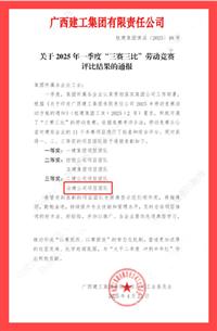 【喜訊】冶建公司項(xiàng)目團(tuán)隊(duì)榮獲集團(tuán)公司一季度勞動(dòng)競(jìng)賽三等獎(jiǎng)
